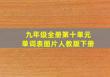 九年级全册第十单元单词表图片人教版下册