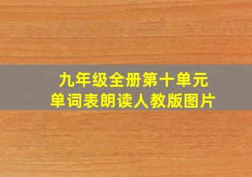 九年级全册第十单元单词表朗读人教版图片