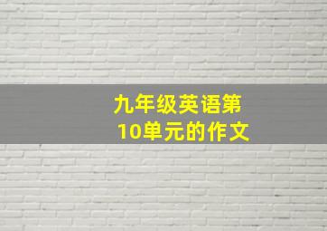 九年级英语第10单元的作文