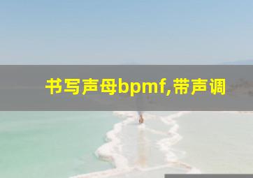 书写声母bpmf,带声调