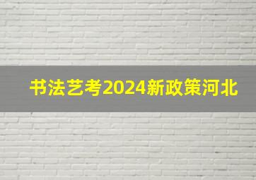 书法艺考2024新政策河北