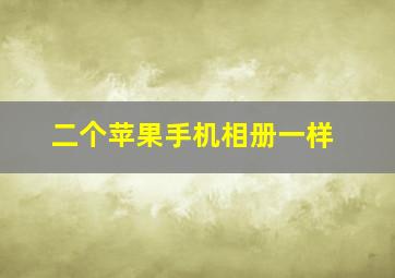 二个苹果手机相册一样