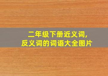 二年级下册近义词,反义词的词语大全图片