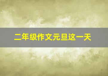 二年级作文元旦这一天