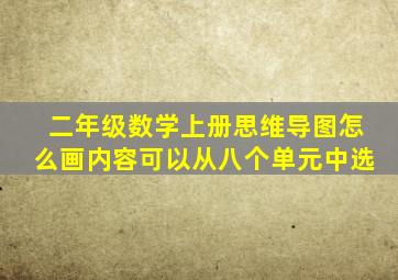 二年级数学上册思维导图怎么画内容可以从八个单元中选