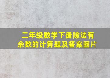 二年级数学下册除法有余数的计算题及答案图片