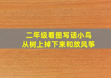 二年级看图写话小鸟从树上掉下来和放风筝