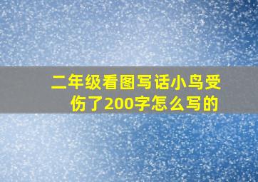 二年级看图写话小鸟受伤了200字怎么写的