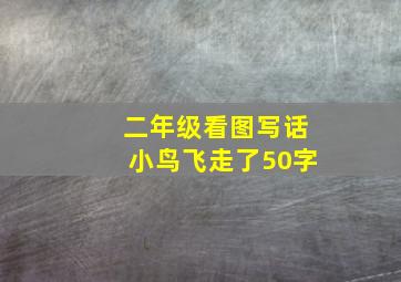 二年级看图写话小鸟飞走了50字