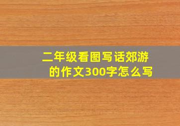 二年级看图写话郊游的作文300字怎么写