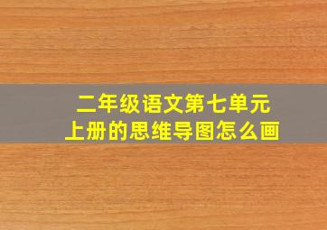 二年级语文第七单元上册的思维导图怎么画