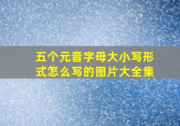 五个元音字母大小写形式怎么写的图片大全集