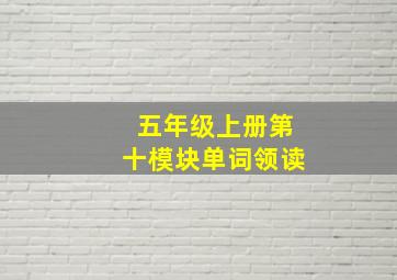 五年级上册第十模块单词领读