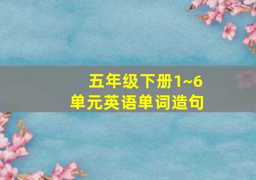 五年级下册1~6单元英语单词造句