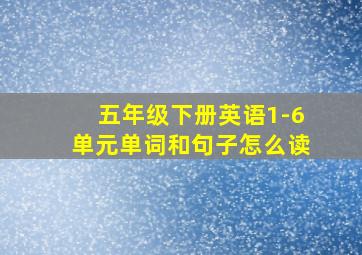 五年级下册英语1-6单元单词和句子怎么读