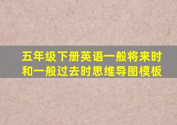 五年级下册英语一般将来时和一般过去时思维导图模板