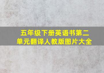 五年级下册英语书第二单元翻译人教版图片大全