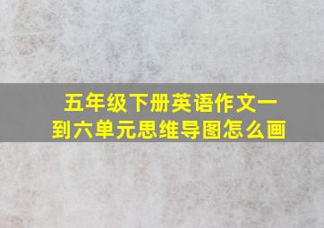 五年级下册英语作文一到六单元思维导图怎么画