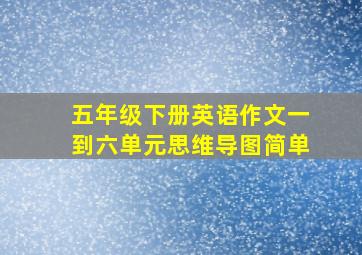 五年级下册英语作文一到六单元思维导图简单