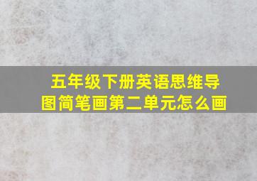 五年级下册英语思维导图简笔画第二单元怎么画