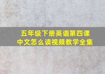 五年级下册英语第四课中文怎么读视频教学全集