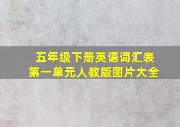 五年级下册英语词汇表第一单元人教版图片大全