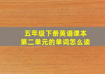 五年级下册英语课本第二单元的单词怎么读