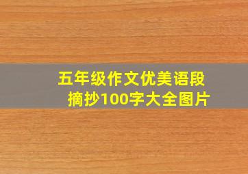 五年级作文优美语段摘抄100字大全图片