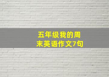 五年级我的周末英语作文7句