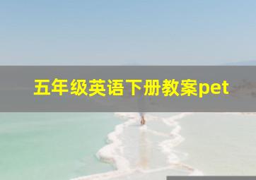 五年级英语下册教案pet