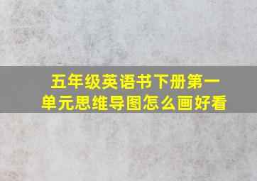 五年级英语书下册第一单元思维导图怎么画好看