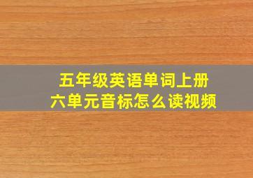 五年级英语单词上册六单元音标怎么读视频