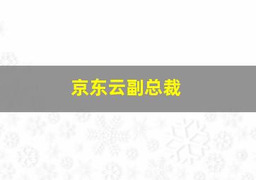 京东云副总裁