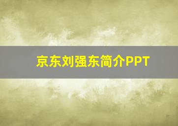 京东刘强东简介PPT