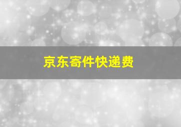 京东寄件快递费