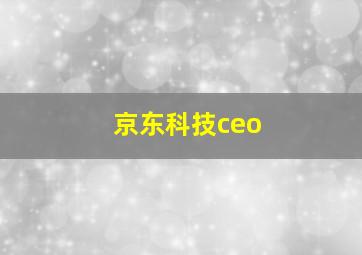 京东科技ceo