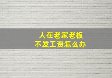 人在老家老板不发工资怎么办