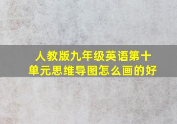 人教版九年级英语第十单元思维导图怎么画的好