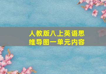 人教版八上英语思维导图一单元内容