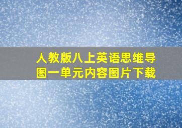 人教版八上英语思维导图一单元内容图片下载