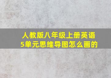 人教版八年级上册英语5单元思维导图怎么画的