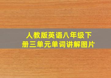 人教版英语八年级下册三单元单词讲解图片