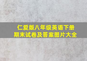 仁爱版八年级英语下册期末试卷及答案图片大全