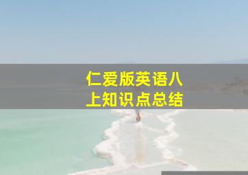 仁爱版英语八上知识点总结