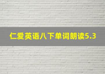 仁爱英语八下单词朗读5.3