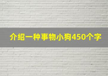 介绍一种事物小狗450个字