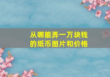 从哪能弄一万块钱的纸币图片和价格