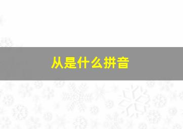 从是什么拼音