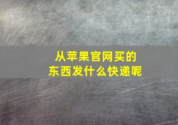 从苹果官网买的东西发什么快递呢