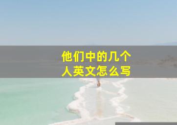 他们中的几个人英文怎么写